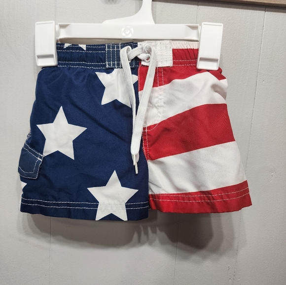 Kanu Surf‎ Swim Trunks 18 Months Boys Red White Blue Patriotic Beach B635 - Picture 1 of 3